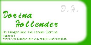 dorina hollender business card